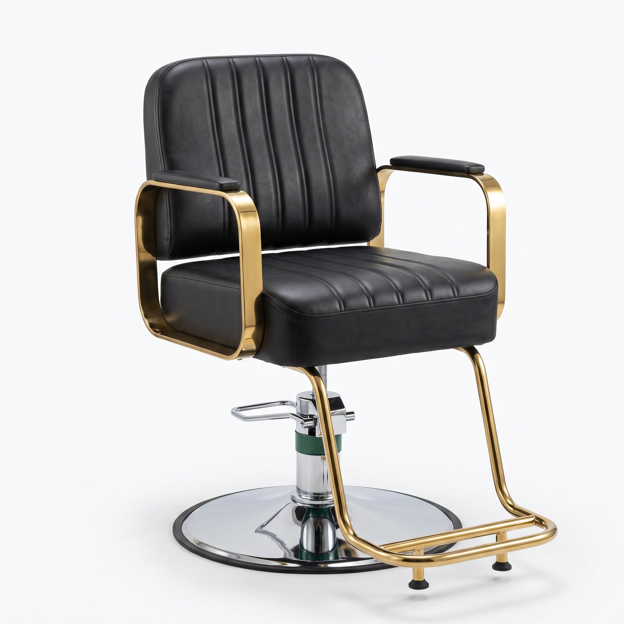 Black_Gold_Ribbed_Styling_Chair_Red_Rose_Professional_1