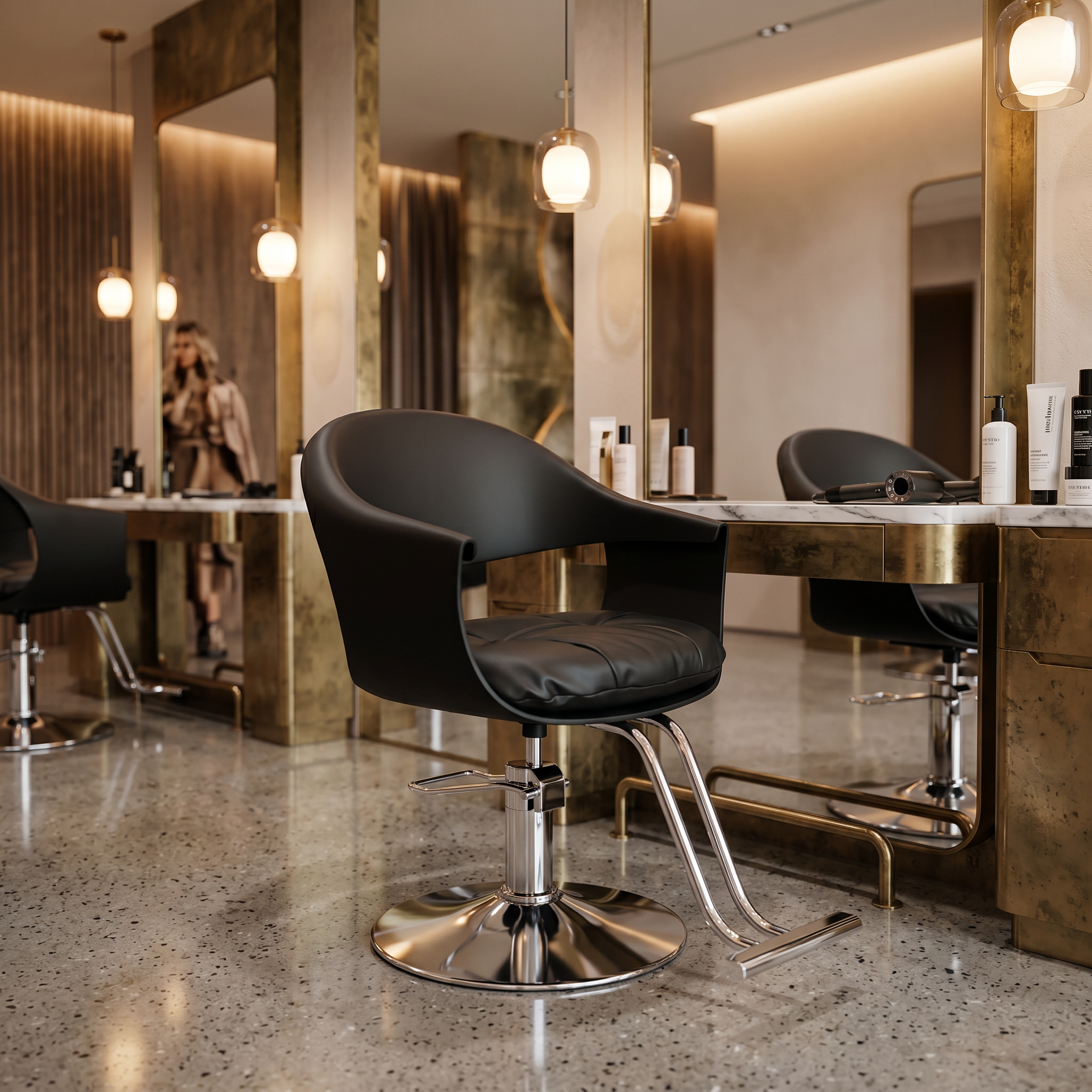 Curved_Styling_Chair_Red_Rose_Professional_2