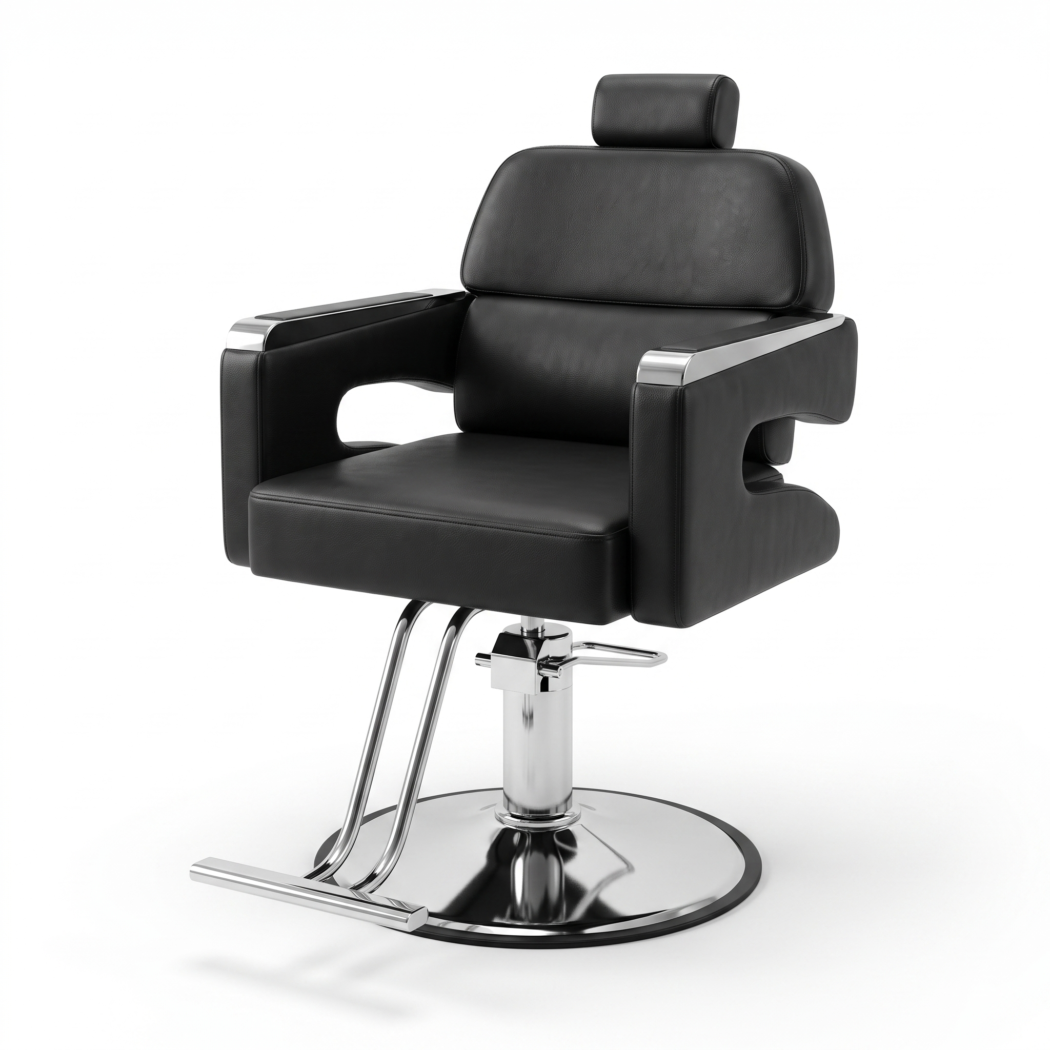 Black_Chrome_Styling_Chair_Red_Rose_Professional_1