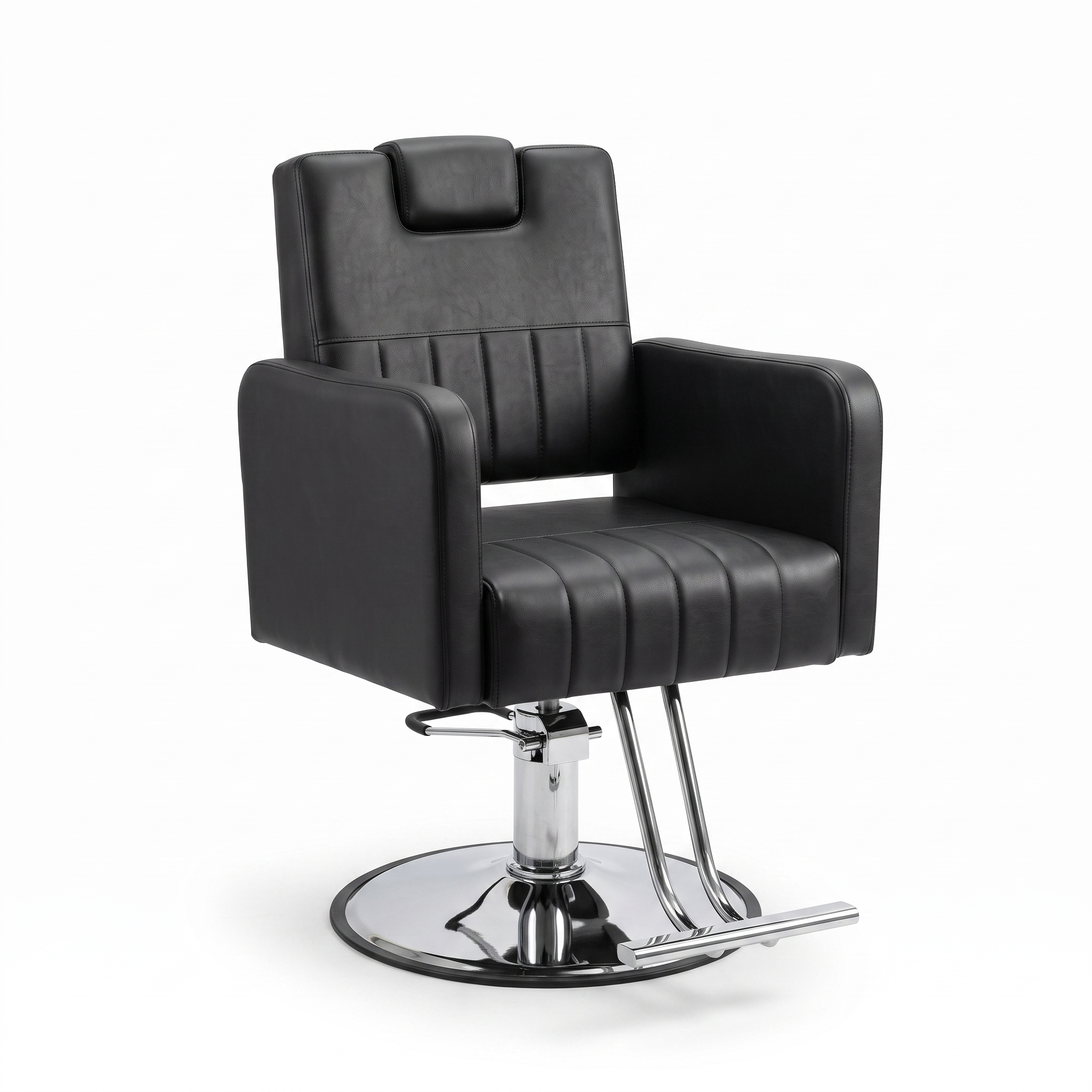 Ribbed_Black_Chrome_Styling_Chair_Red_Rose_Professional_1