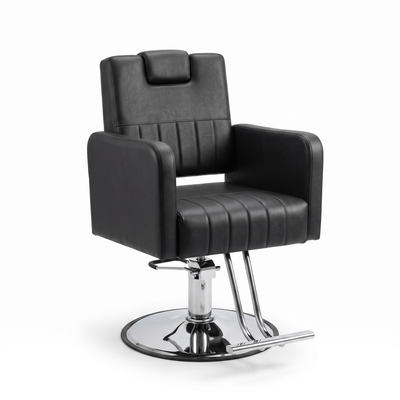 Ribbed_Black_Chrome_Styling_Chair_Red_Rose_Professional_1