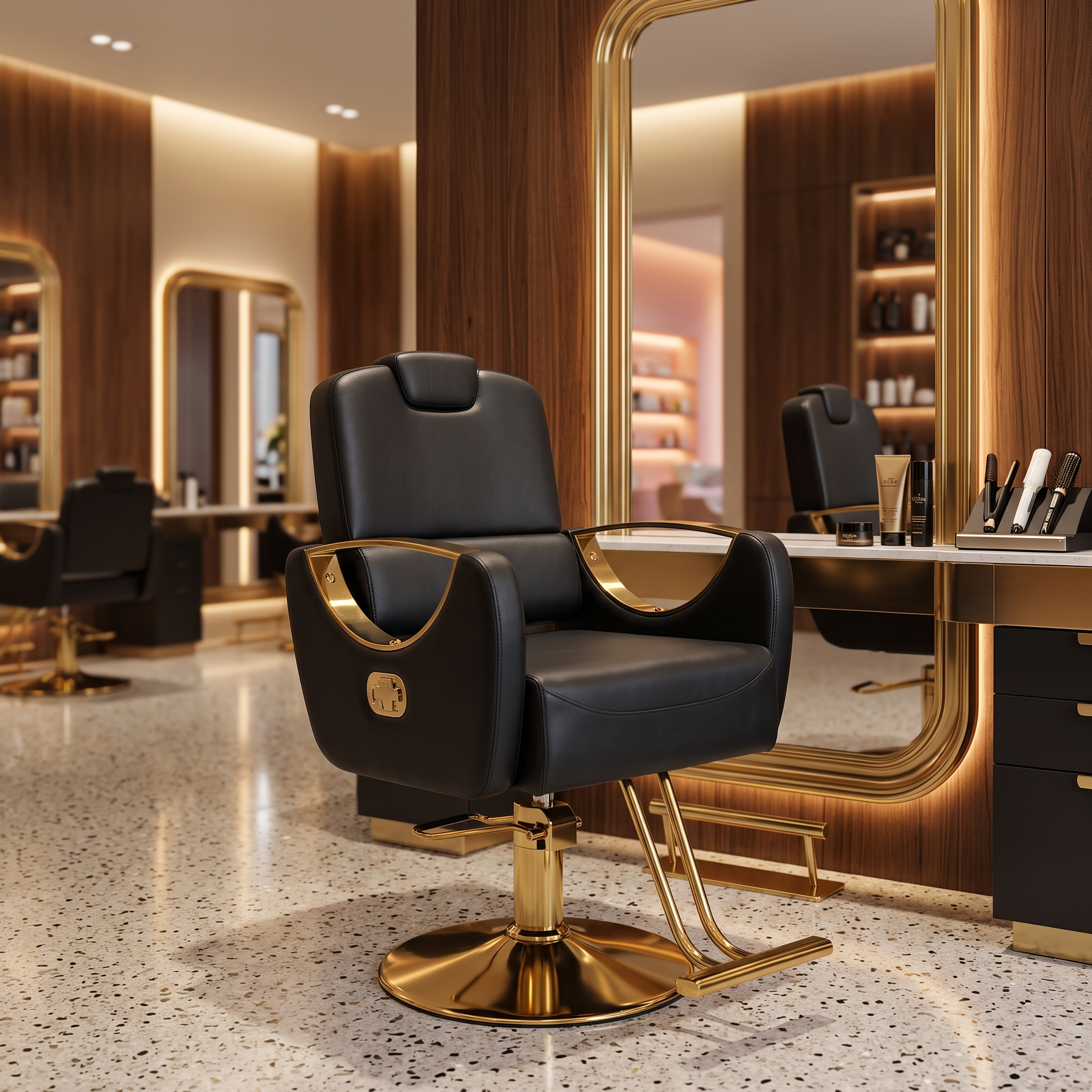 Black_Gold_Crescent_Boxy_Styling_Chair_Red_Rose_Professional_2