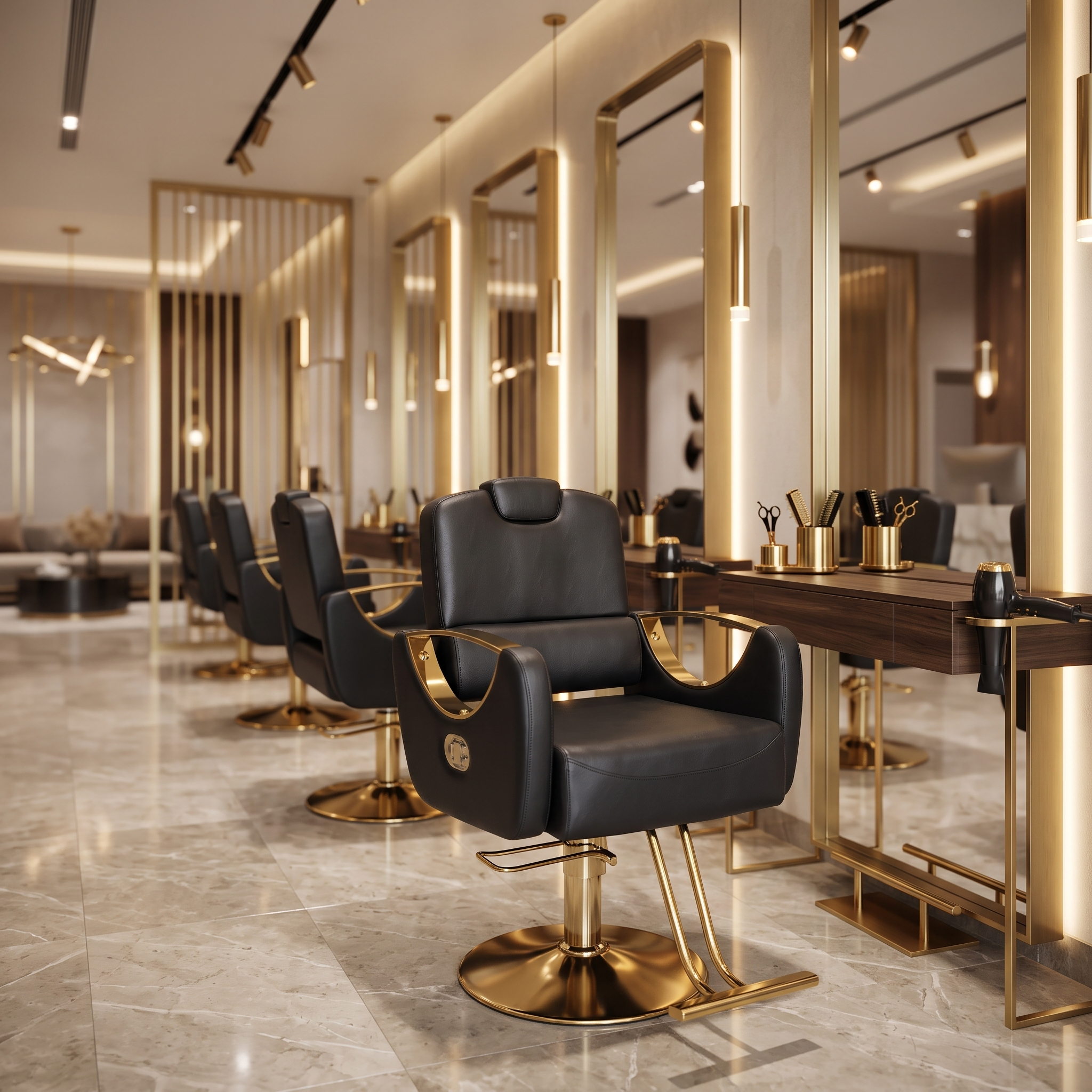 Black_Gold_Crescent_Boxy_Styling_Chair_Red_Rose_Professional_4