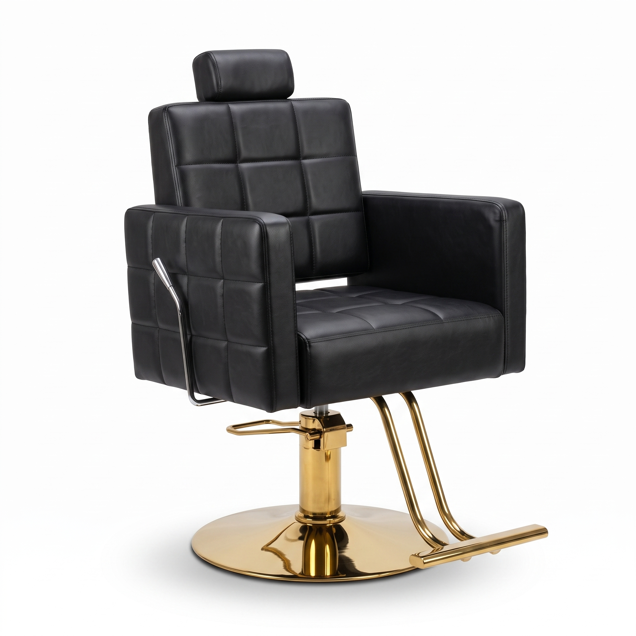 Black_Gold_Grid_Quilted_Styling_Chair_Red_Rose_Professional_1