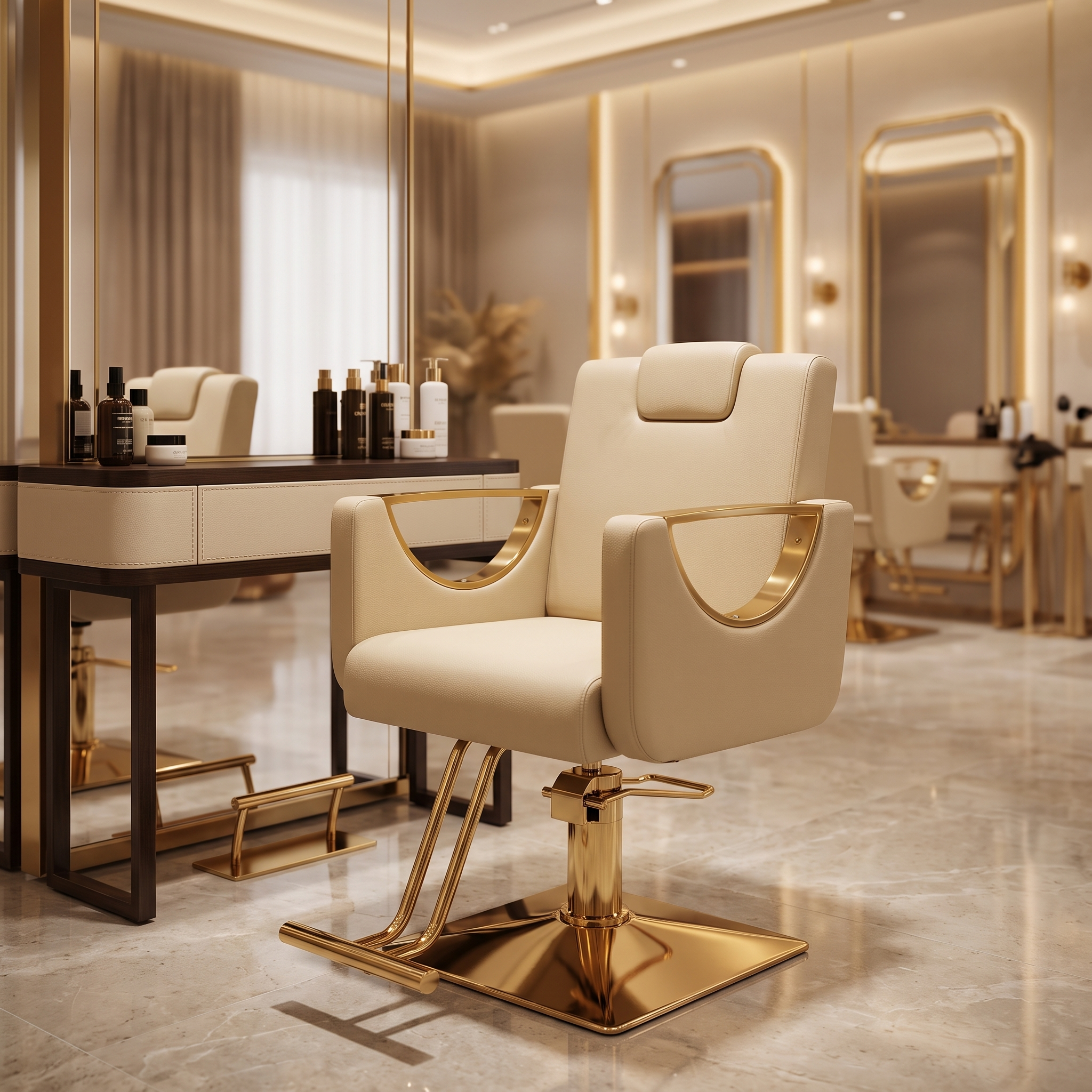 Cream_Gold_Styling_Chair_Red_Rose_Professional_2