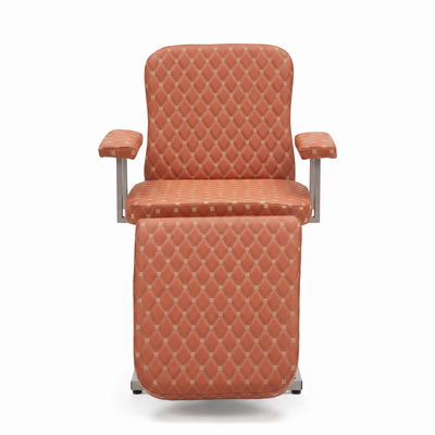 Terracotta Diamond Quilted Reclining Facial & Spa Chair — Beauty Treatment Bed